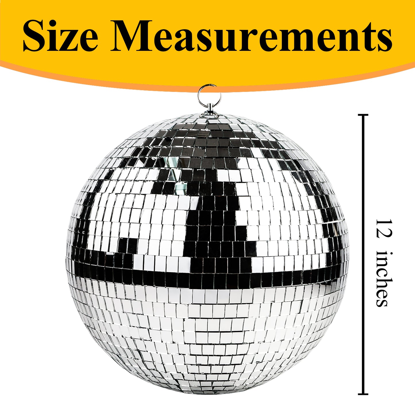 Mirror Disco Ball – 12" & 16" Reflective Hanging Party Decoration for Dance Floors, Events & Home Décor