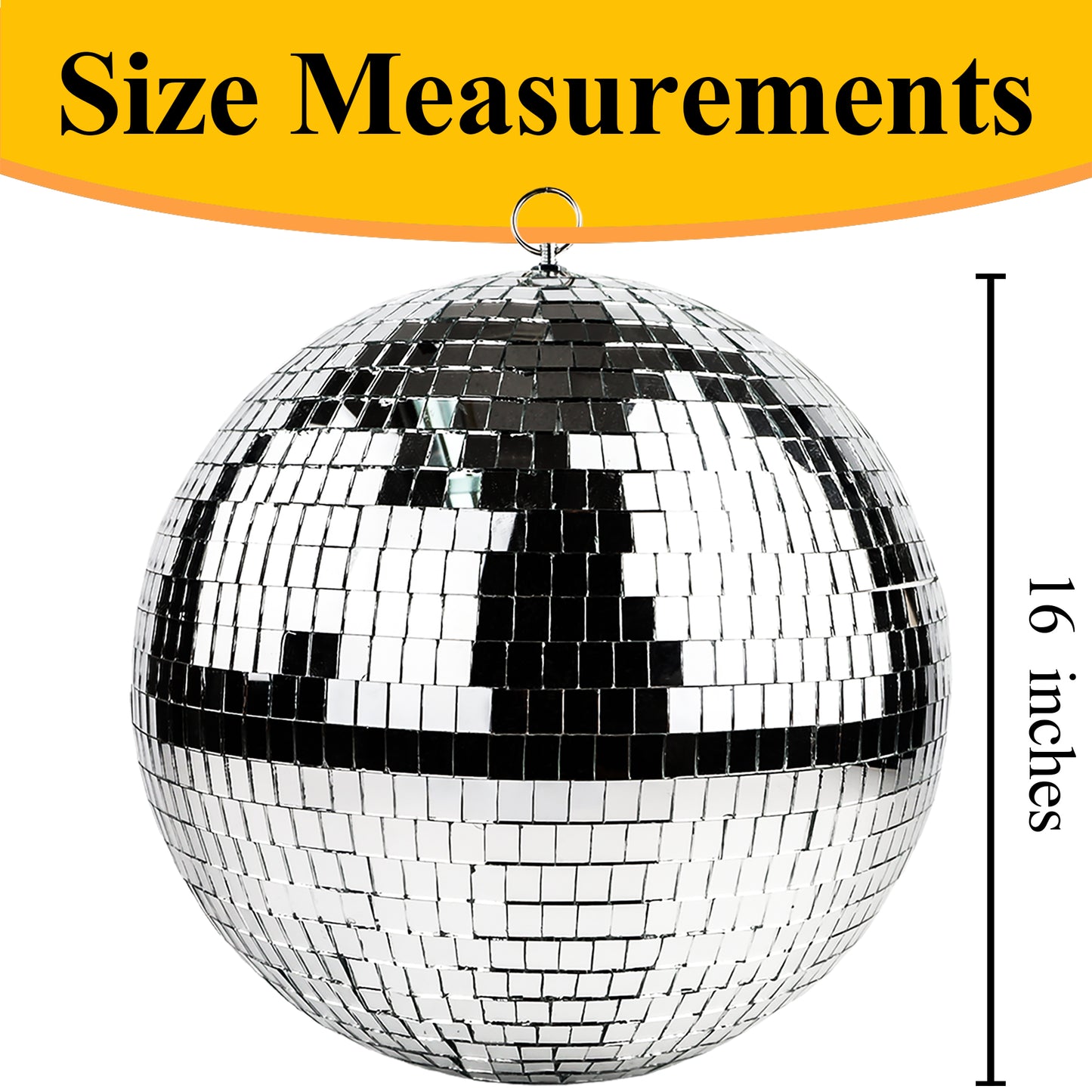 Mirror Disco Ball – 12" & 16" Reflective Hanging Party Decoration for Dance Floors, Events & Home Décor