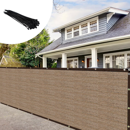 Crystal Lemon Privacy Fence Screen – 4x50FT Heavy Duty Mesh Tarp for Garden, Yard & Outdoor Use