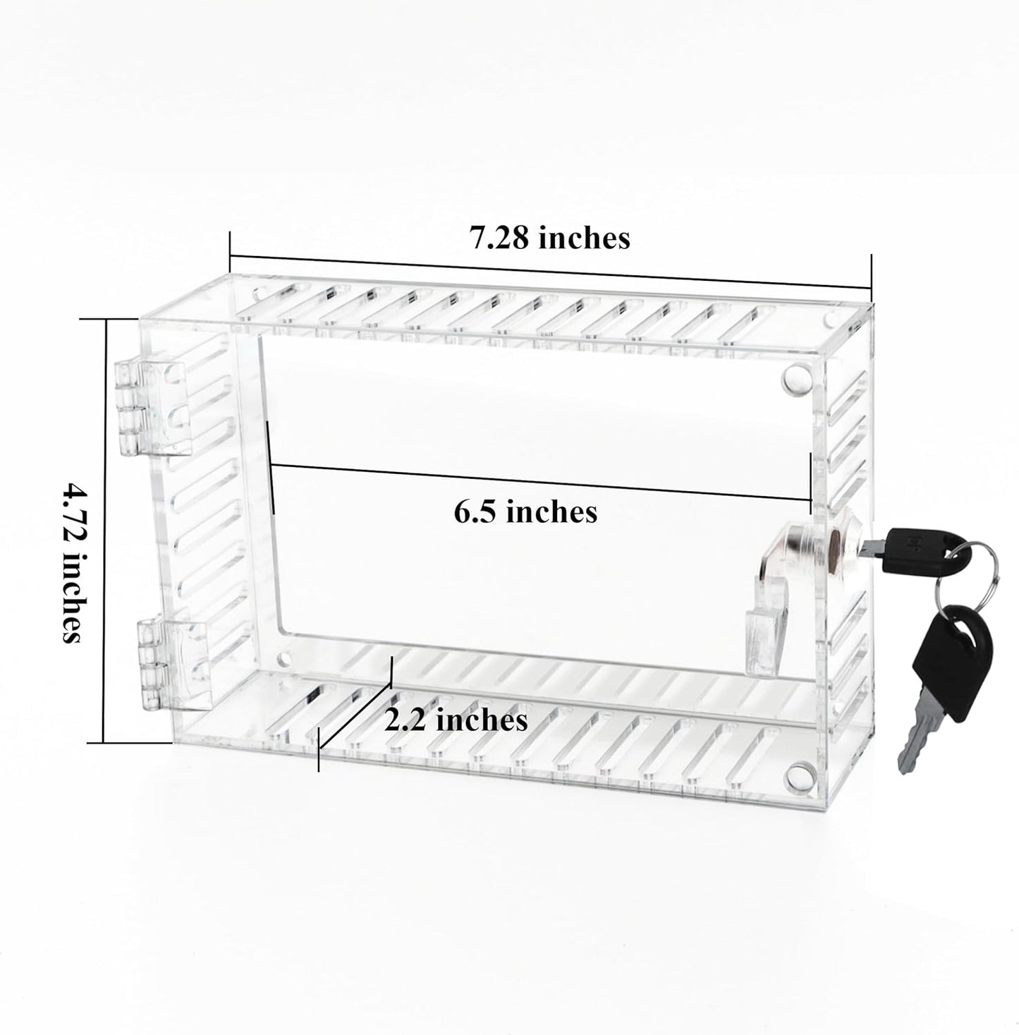 Crystal Lemon Thermostat Lock Box – Durable Clear Cover with Key for Home & Office, Fits Most Thermostats