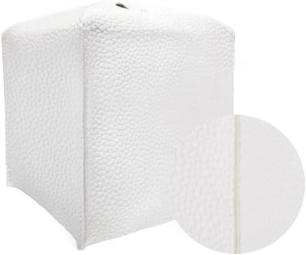 Tissue Box Cover – 5x5x5-Inch Faux Leather Modern Square Tissue Holder for Bathroom, Desk, Vanity