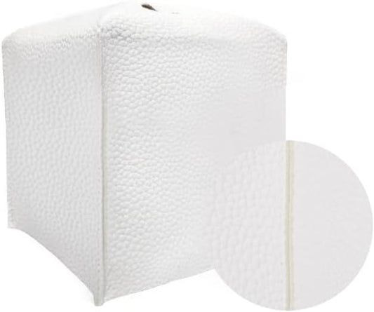 Tissue Box Cover – 5x5x5-Inch Faux Leather Modern Square Tissue Holder for Bathroom, Desk, Vanity
