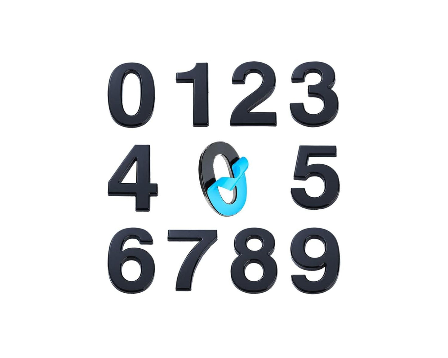 House Numbers – 4-Inch Plastic Self-Stick Numbers for Mailbox and Outdoors – Durable, Includes All Digits for Address, Home, and Room