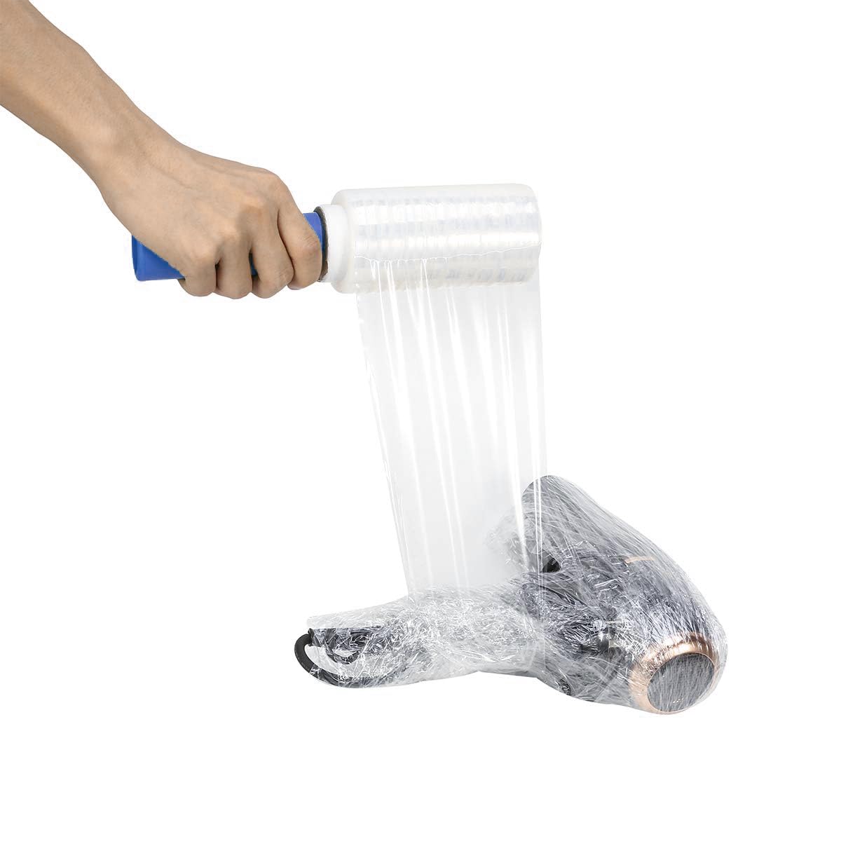 Mini Stretch Wrap Film with Handle – 80 Gauge, 4.7 inch x 328 ft for Pallet & Moving Supplies, Shrink Wrap