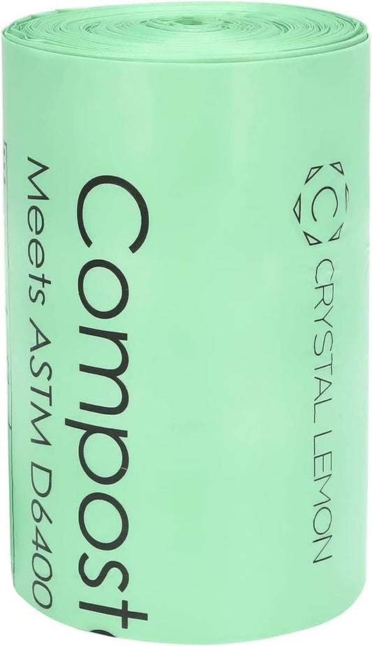 30 Counts 6 Gallon Heavy Duty Biodegradable Compostable  Trash Bags and Kitchen Garbage Bags