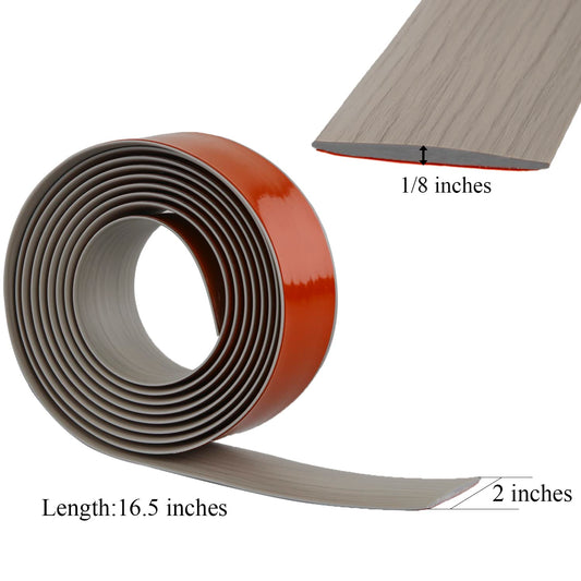 C Crystal Lemon Floor Transition Strip – 9.85ft PVC Adhesive Flooring for Tiles, Hardwood, and Carpet – Peel & Stick, Available in Grey and Wood
