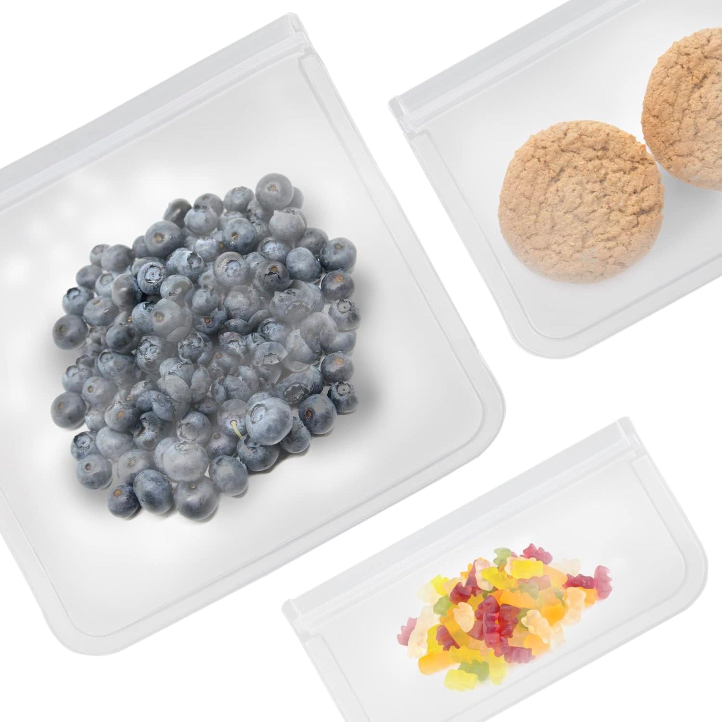 C Crystal Lemon Reusable Food Storage Bags – 10-Pack Assorted Sizes – Leakproof Freezer & Snack Bags for Portioning, Meal Prep, and Fruit Storage