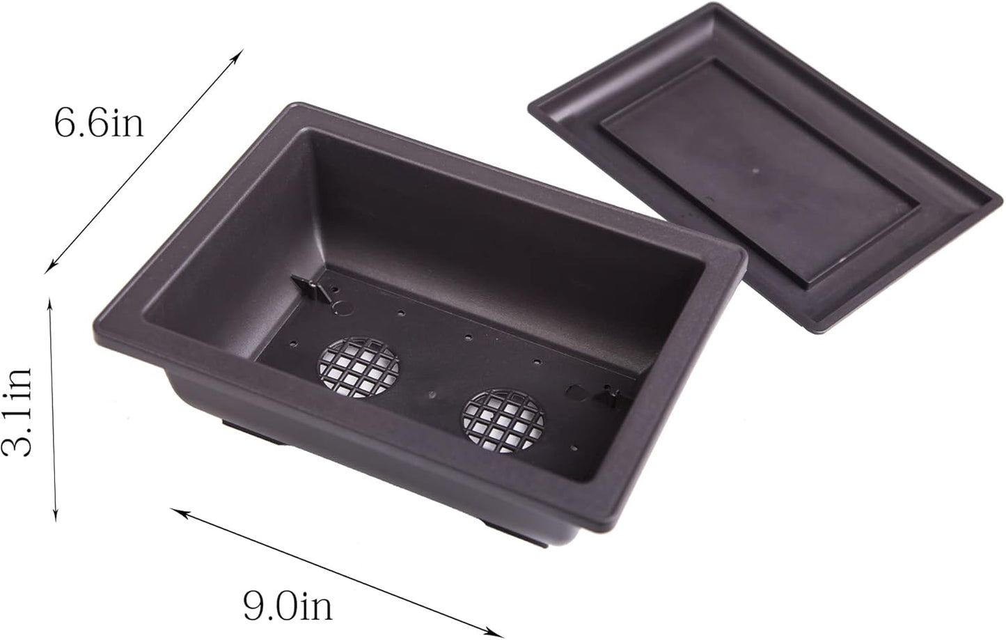 Bonsai Pots with Tray – 3pcs Plastic Planters with Mesh & Drain Holes for Indoor Plants