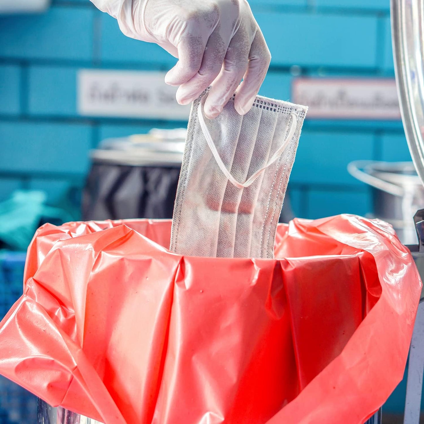 C Crystal Lemon Biohazard Bags – 10 Gallon Heavy-Duty Medical Waste Disposal Bags – Thick, Durable Trash Bags for Safety Use