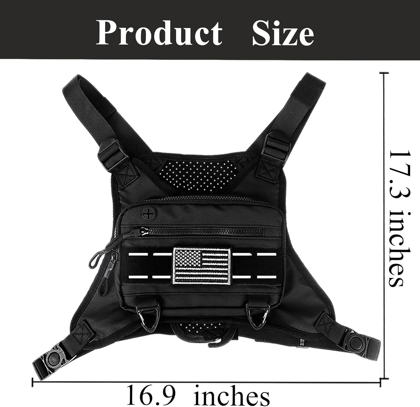Crystal Lemon Running Chest Pack – Waterproof Adjustable Vest Bag with Reflective Strips, Phone Holder for Men