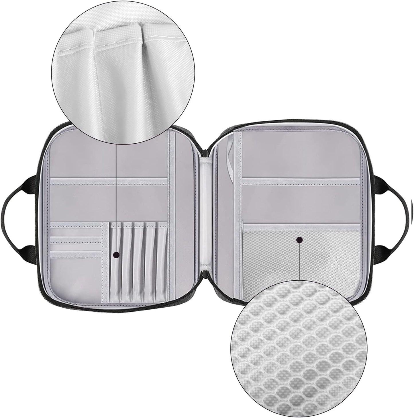 Crystal Lemon Bible Cover – 12.6" x 9.85" Case with Handles, Pockets & Pen Slots for Men & Women