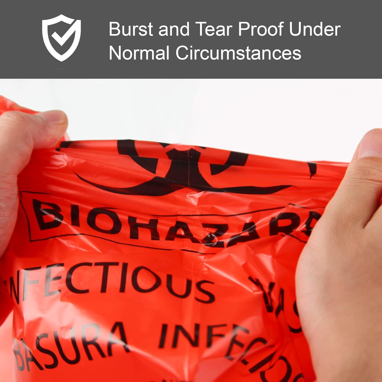 C Crystal Lemon Biohazard Bags – 10 Gallon Heavy-Duty Medical Waste Disposal Bags – Thick, Durable Trash Bags for Safety Use