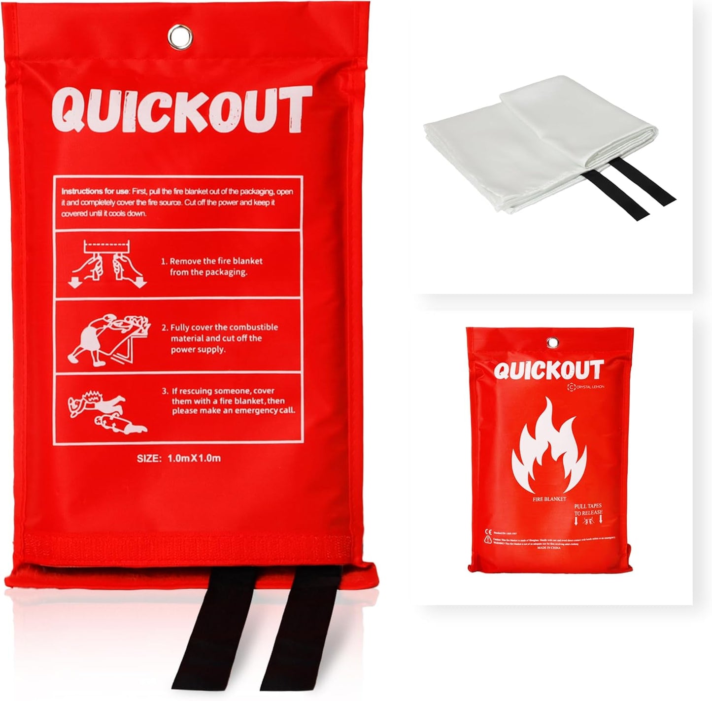 Fire Blanket – Fiberglass Emergency Fire Retardant for Outdoor Use, Easy to Use, Ideal for Home Safety