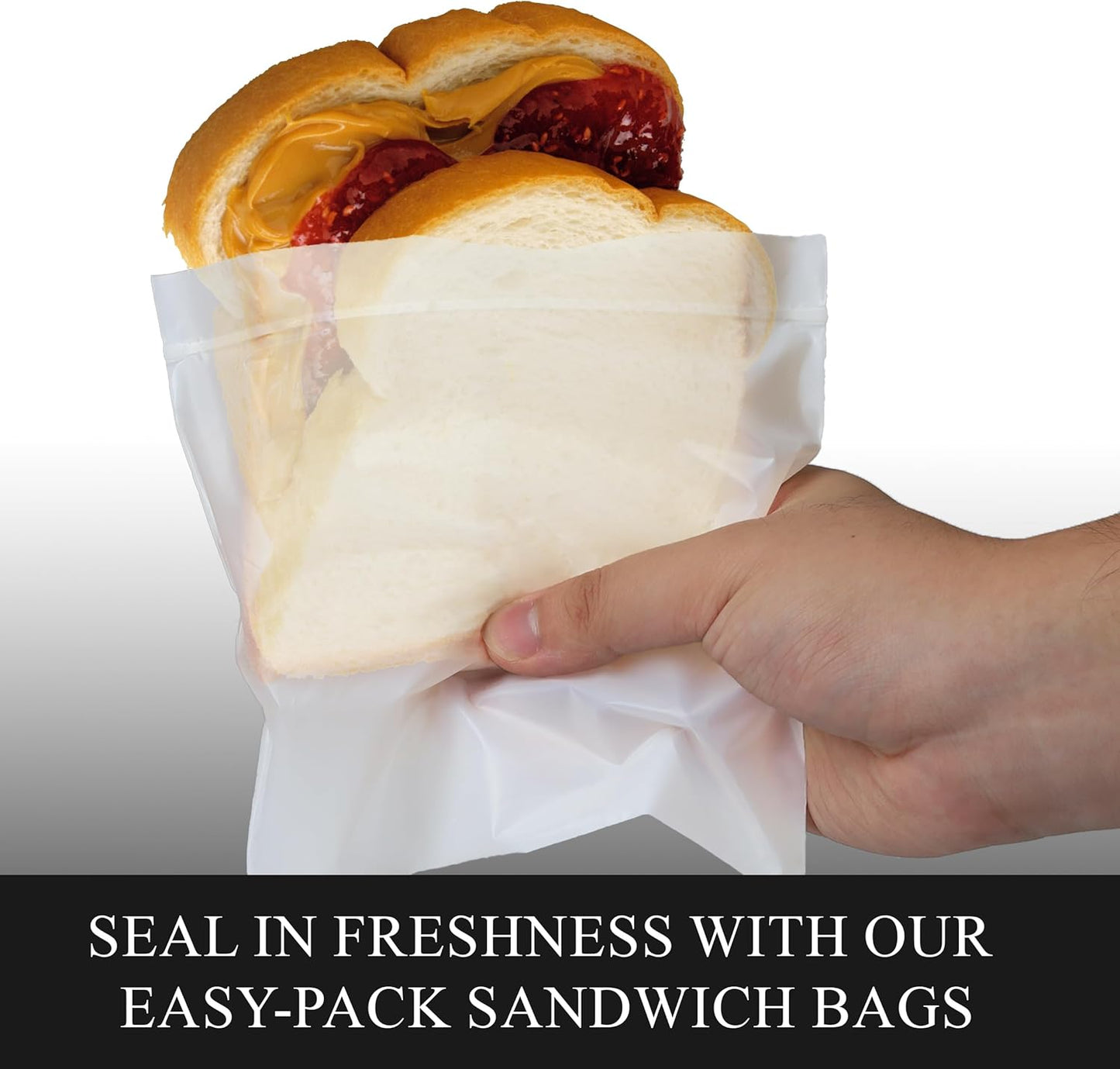 Crystal Lemon Compostable Sandwich Bags – 30-Pack Eco Zipper Bags for Fresh Food Storage