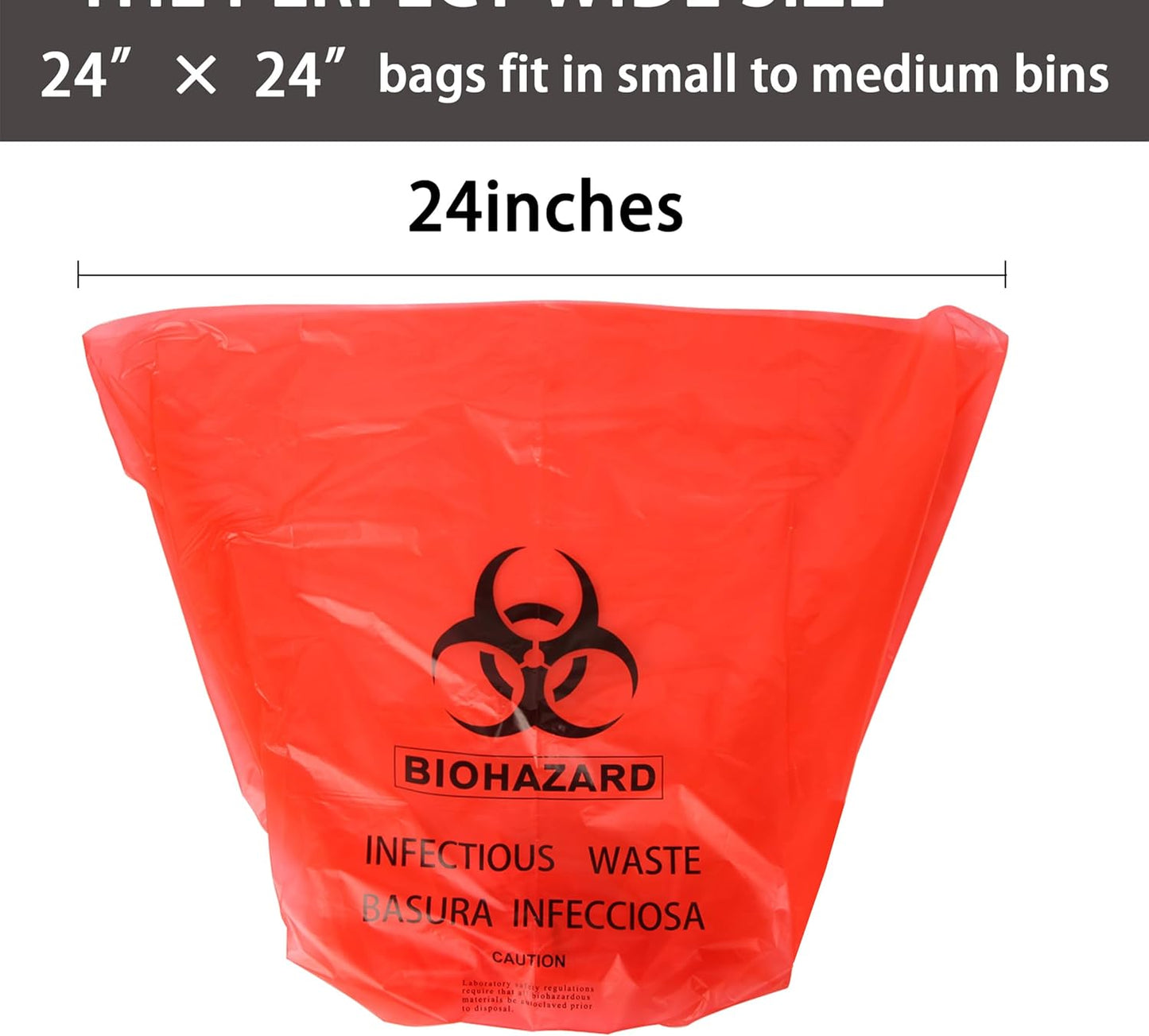 C Crystal Lemon Biohazard Bags – 10 Gallon Heavy-Duty Medical Waste Disposal Bags – Thick, Durable Trash Bags for Safety Use