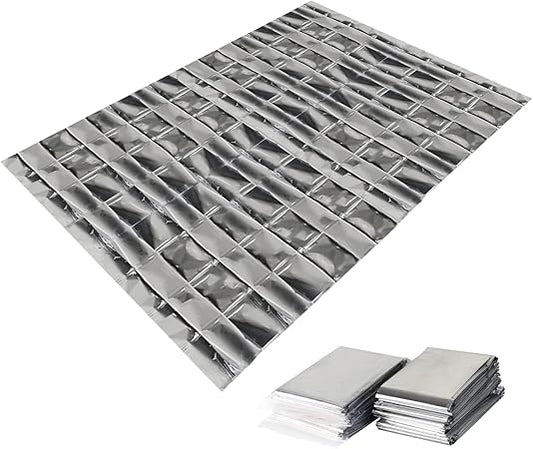 C Crystal Lemon Emergency Blanket – 6-Pack Thermal Foil Blankets, 82x52 Inch for First Aid, Survival, Camping, & Preparedness