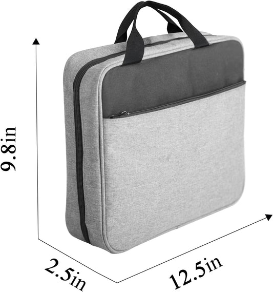 Crystal Lemon Bible Cover – 12.6" x 9.85" Case with Handles, Pockets & Pen Slots for Men & Women