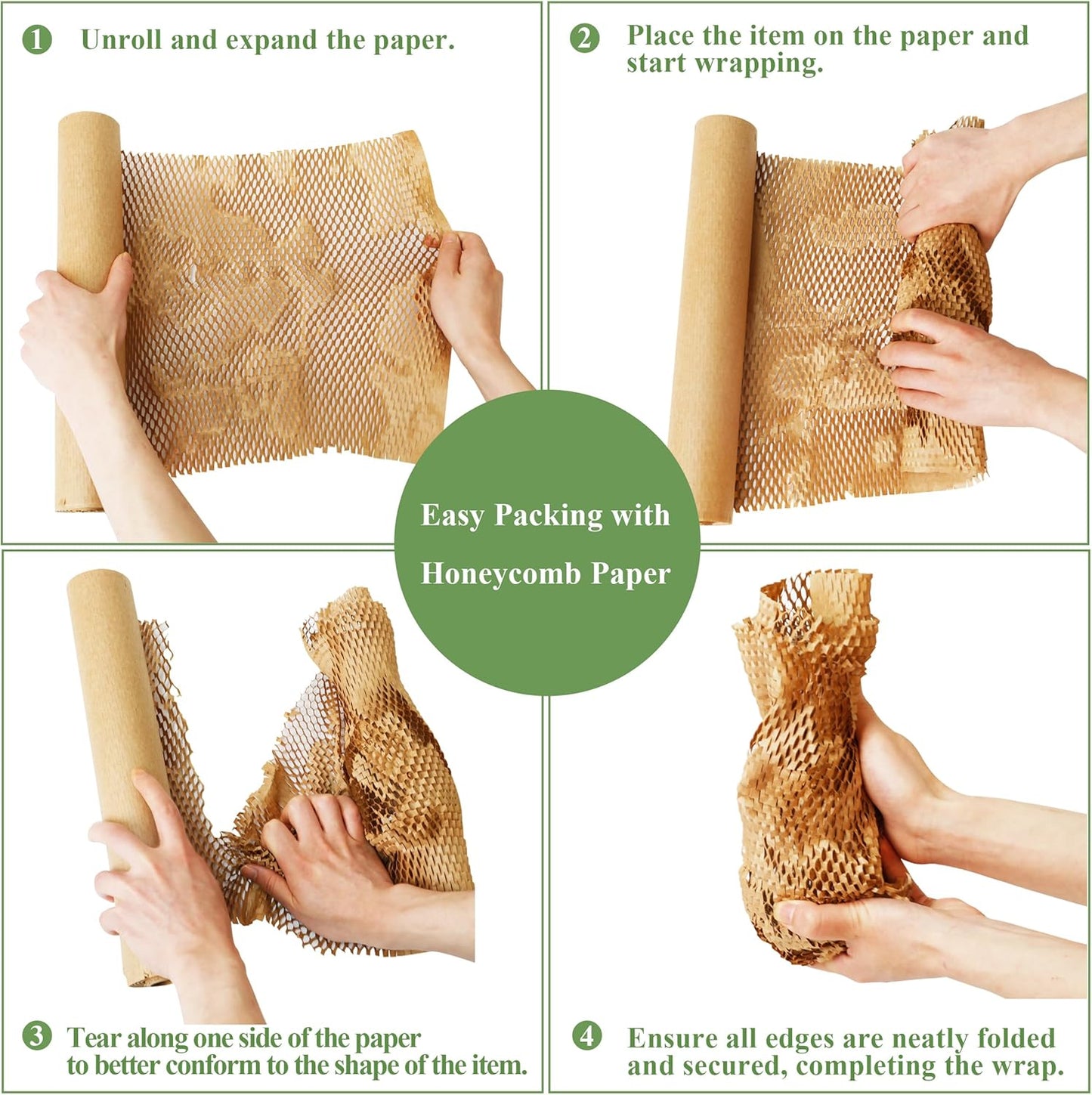 Crystal Lemon Honeycomb Packing Paper – Durable Shipping Wrap for Fragile Items & Gift Packaging