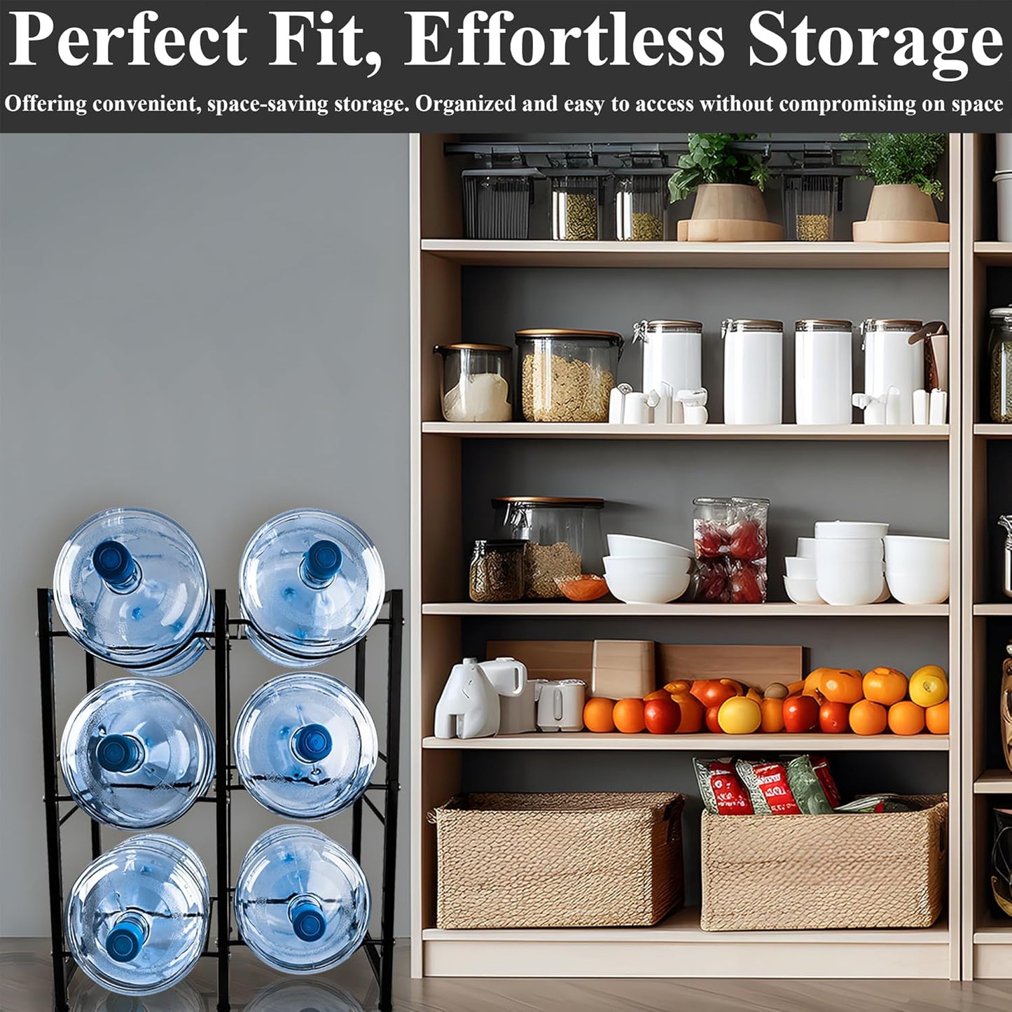 5-Gallon Water Jug Holder – Cast Iron Storage Rack for 5-Gallon Bottles with Removable Tiers