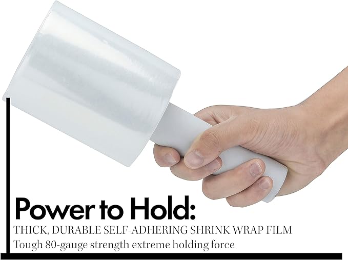 Professional Moving Supplies 2-Pack Mini Stretch Wrap Roll for Pallet Wrapping and Packaging