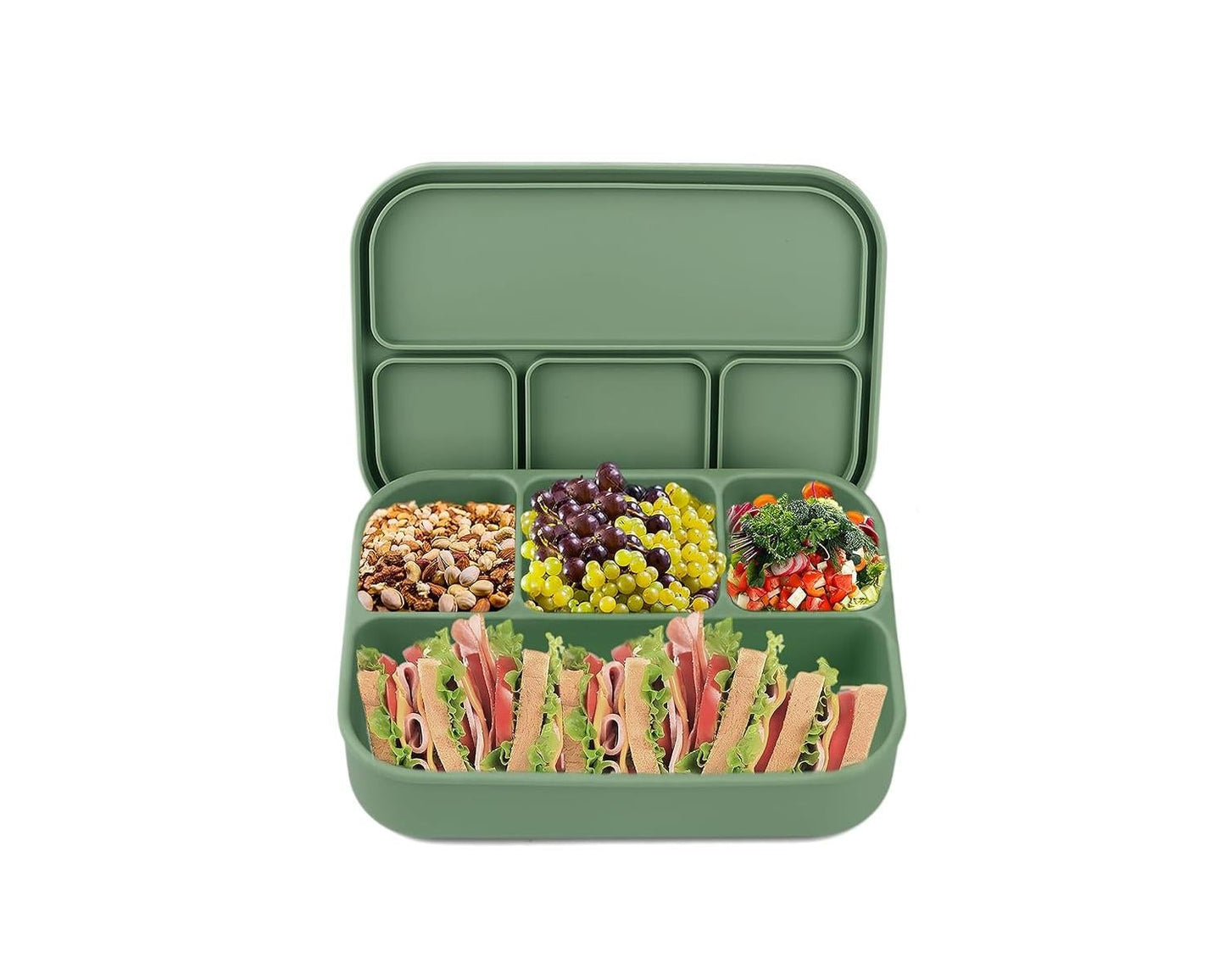 Crystal Lemon Silicone Bento Box – Eco-Friendly Lunch Container for Snacks, Work & On-the-Go Meals