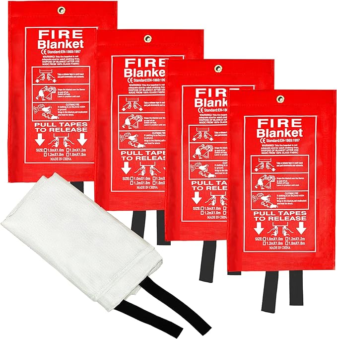Fire Blanket – Fiberglass Emergency Fire Retardant for Outdoor Use, Easy to Use, Ideal for Home Safety