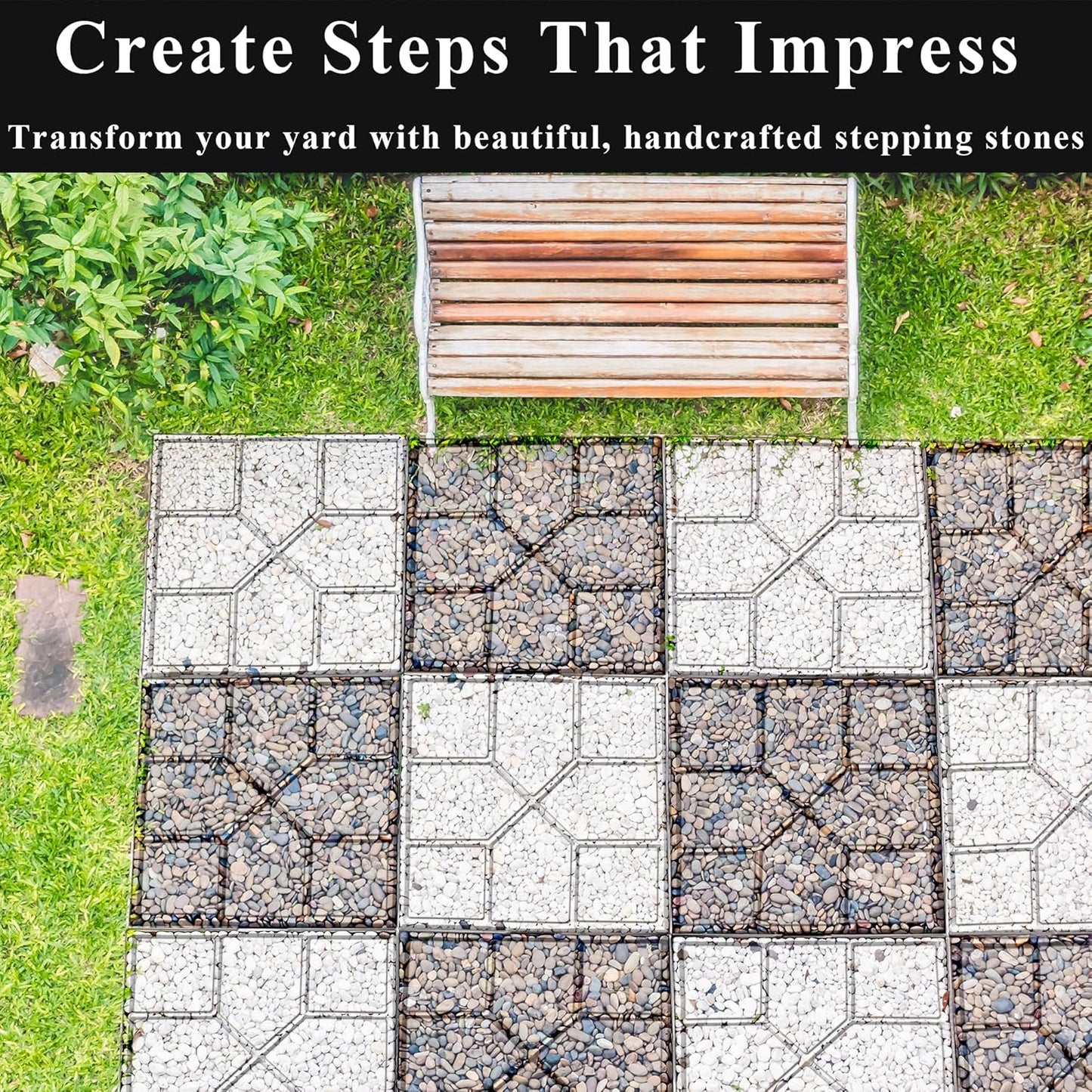 Crystal Lemon Concrete Molds 2-Pack – 15.7"x15.7"x1.57 Grid Paver Forms for Walkway, Patio & Garden Path