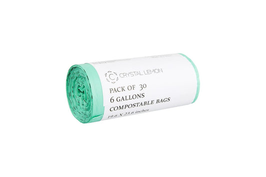 Compostable Trash Bags, 6 Gallon Heavy Duty Trash Bags and Kitchen Garbage Bags