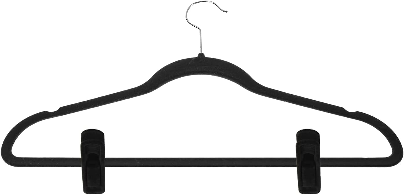 Velvet Hangers – 20-Pack Premium Clip Hangers, Non-Slip for Pants, Baby Clothes, Skirts, Dresses