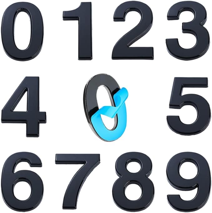 House Numbers – Premium Self Stick House Number – Durable 4-inch Mailbox Numbers – Plastic House Numbers for Outside – Includes All Digits