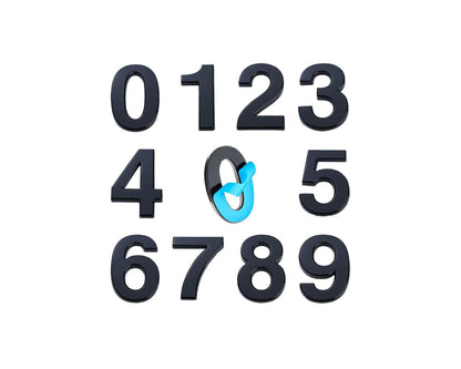 House Numbers – 4-Inch Plastic Self-Stick Numbers for Mailbox and Outdoors – Durable, Includes All Digits for Address, Home, and Room