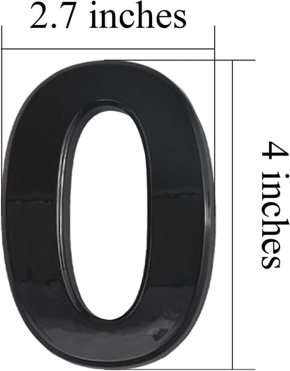 House Numbers – 4-Inch Plastic Self-Stick Numbers for Mailbox and Outdoors – Durable, Includes All Digits for Address, Home, and Room
