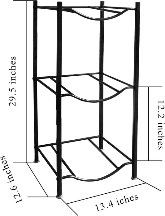 5-Gallon Water Jug Holder – Cast Iron Storage Rack for 5-Gallon Bottles with Removable Tiers