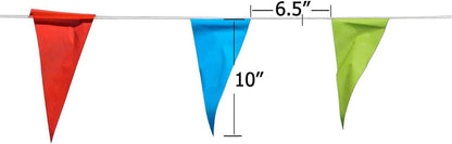 250pcs 263FT, Multicolor Pennant Flags, Nylon Fabric Decorations Grand Opening Banner Rope