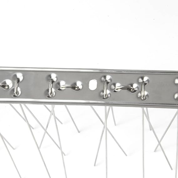 C Crystal Lemon Stainless Steel Bird Spikes – Durable Deterrent Strips for Pigeons, Crows, and Squirrels – Outdoor Use,