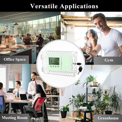 Crystal Lemon Thermostat Lock Box – Durable Clear Cover with Key for Home & Office, Fits Most Thermostats