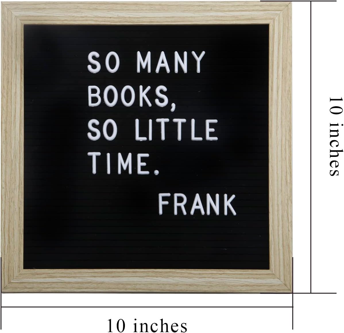 Felt Letter Board – 10x10in, Includes 336 Letters, Symbols & Emojis – Changeable Word Board for Home, Office, Baby Showers & Events
