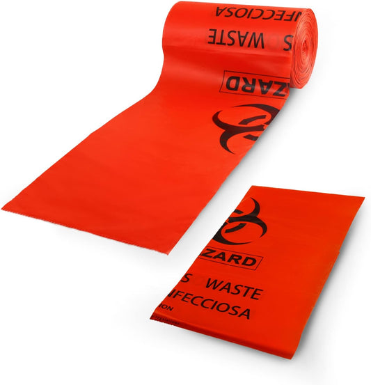 C Crystal Lemon Biohazard Bags – 10 Gallon Heavy-Duty Medical Waste Disposal Bags – Thick, Durable Trash Bags for Safety Use