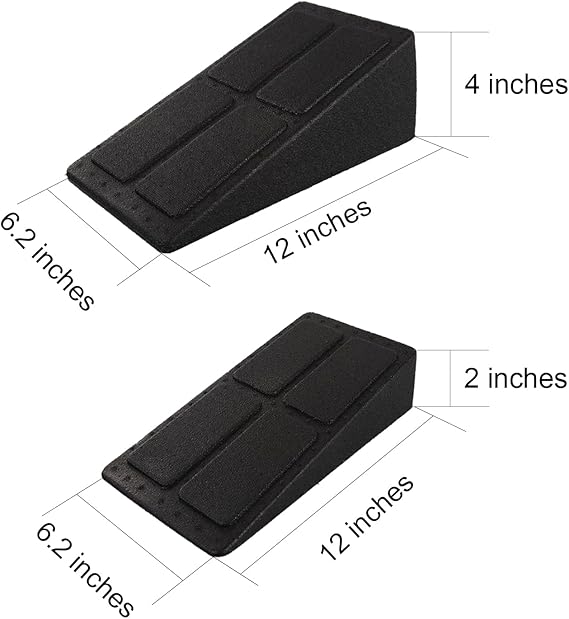 C Crystal Lemon Slant Board – 3-Piece Foam Calf Stretcher with Adjustable Angles – Durable for Squats & Recovery