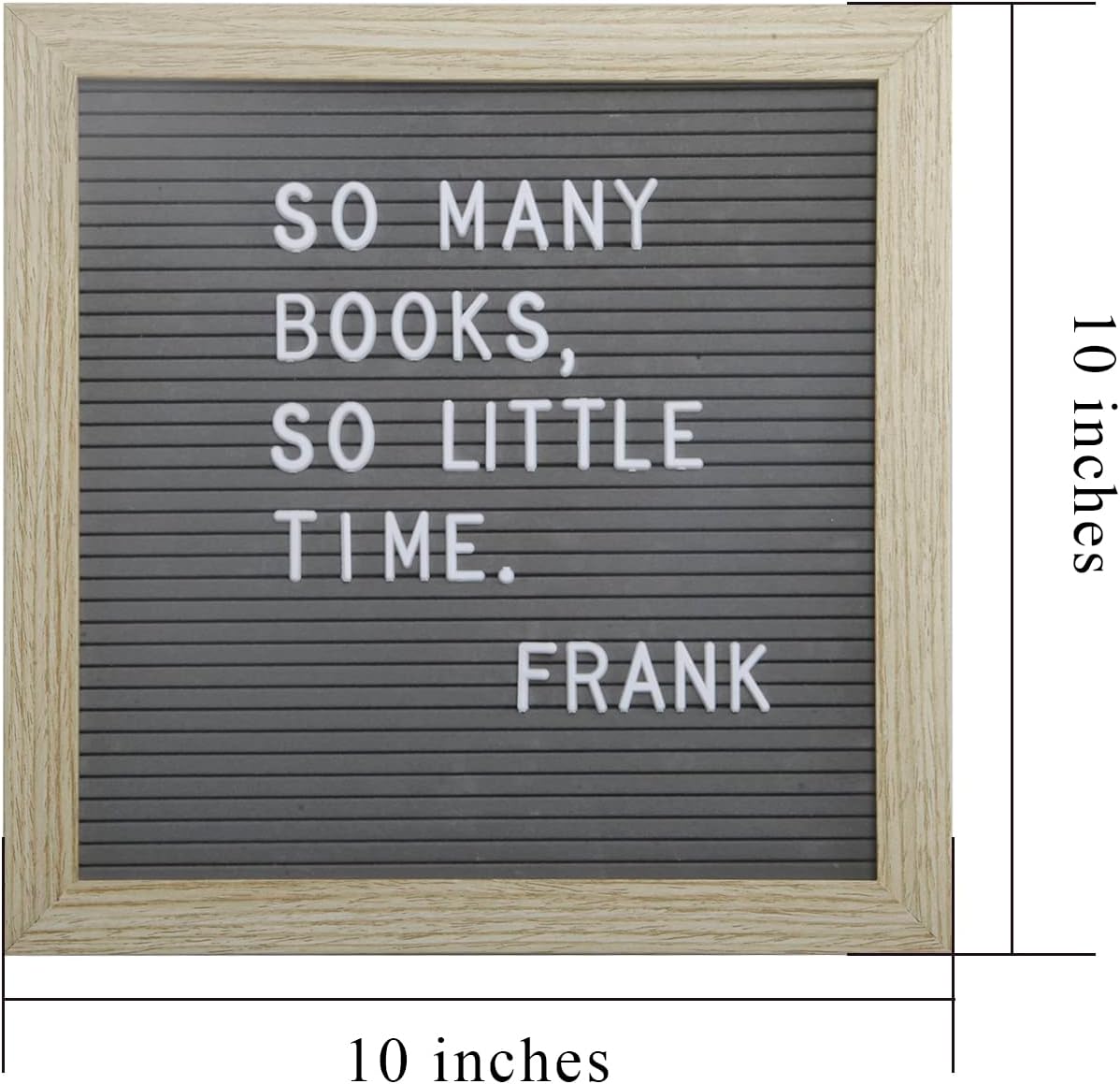 Felt Letter Board – 10x10in, Includes 336 Letters, Symbols & Emojis – Changeable Word Board for Home, Office, Baby Showers & Events