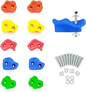 Textured Rock Climbing Holds for Kids with Installation Hardware