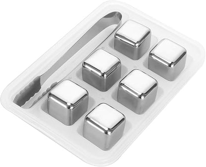 C Crystal Lemon Whiskey Stones – Reusable Stainless Steel Chilling Cubes for Scotch, Bourbon & Irish Whiskey – Durable Metal Ice Cubes for Your Favorite Drink