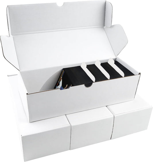 Crystal Lemon Trading Card Storage Box – 4 Pack Cardboard Boxes for Baseball & Sports Cards