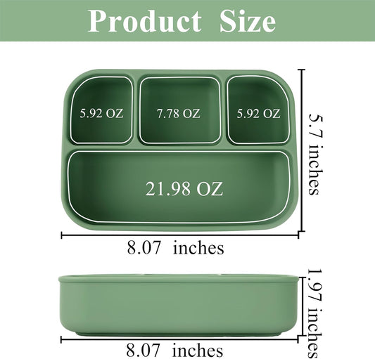Crystal Lemon Silicone Bento Box – Eco-Friendly Lunch Container for Snacks, Work & On-the-Go Meals