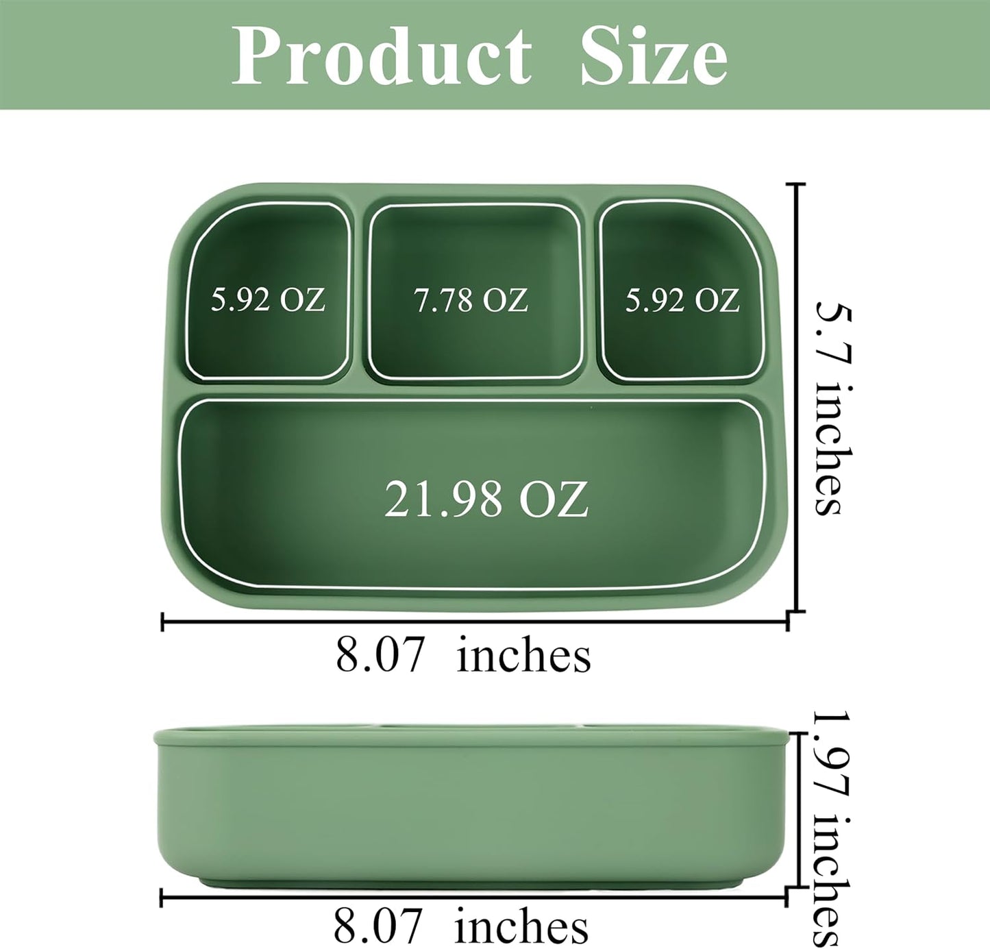 Crystal Lemon Silicone Bento Box – Eco-Friendly Lunch Container for Snacks, Work & On-the-Go Meals