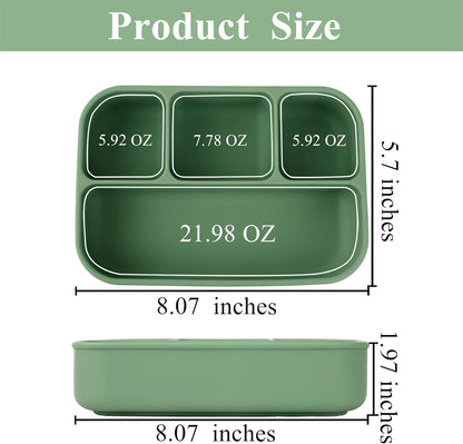Crystal Lemon Silicone Bento Box – Eco-Friendly Lunch Container for Snacks, Work & On-the-Go Meals