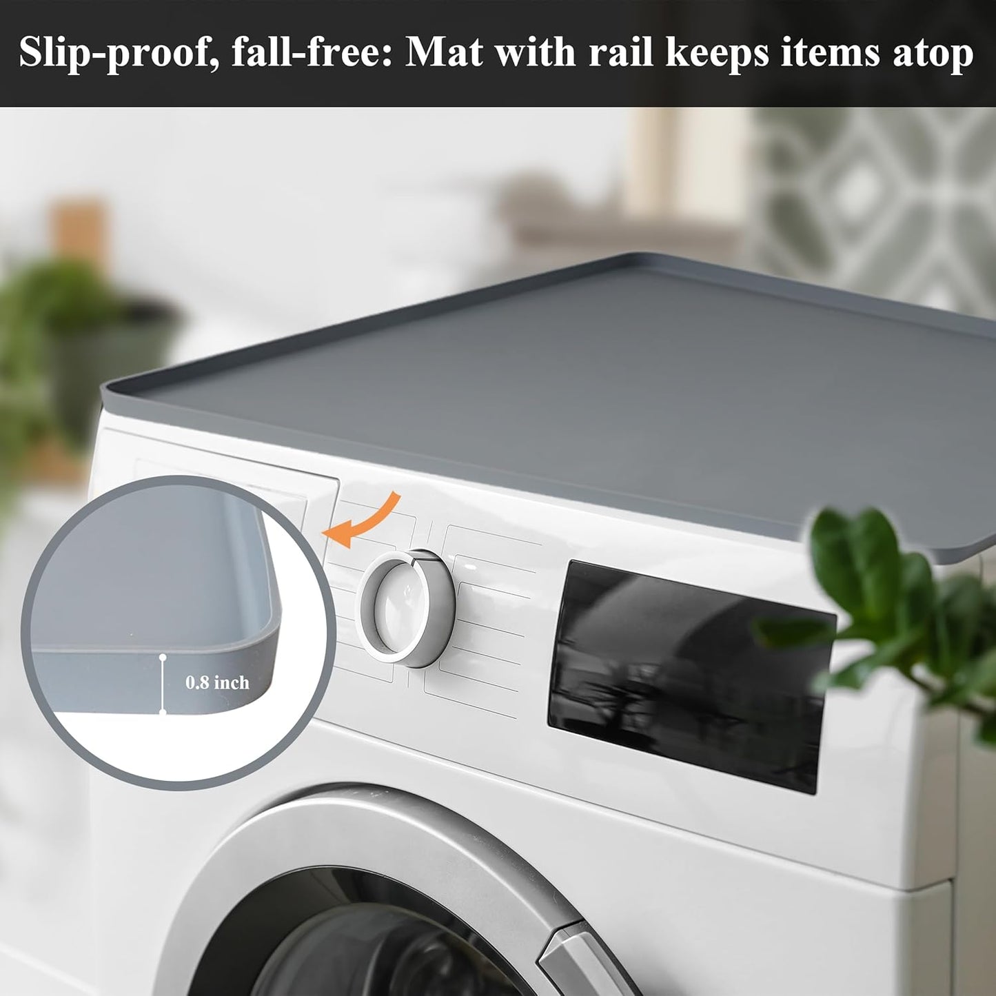Crystal Lemon Silicone Mat for Washer & Dryer – Non-Slip Top Cover for Appliance Protection