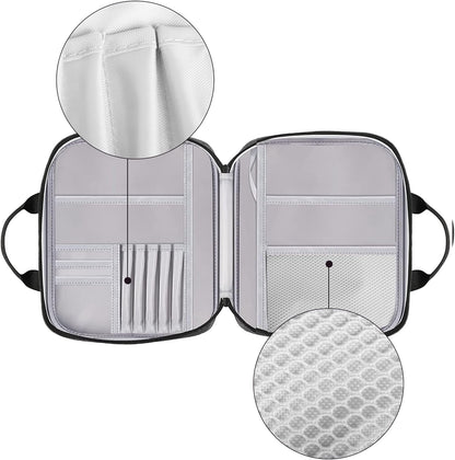 Crystal Lemon Bible Cover – 12.6" x 9.85" Case with Handles, Pockets & Pen Slots for Men & Women