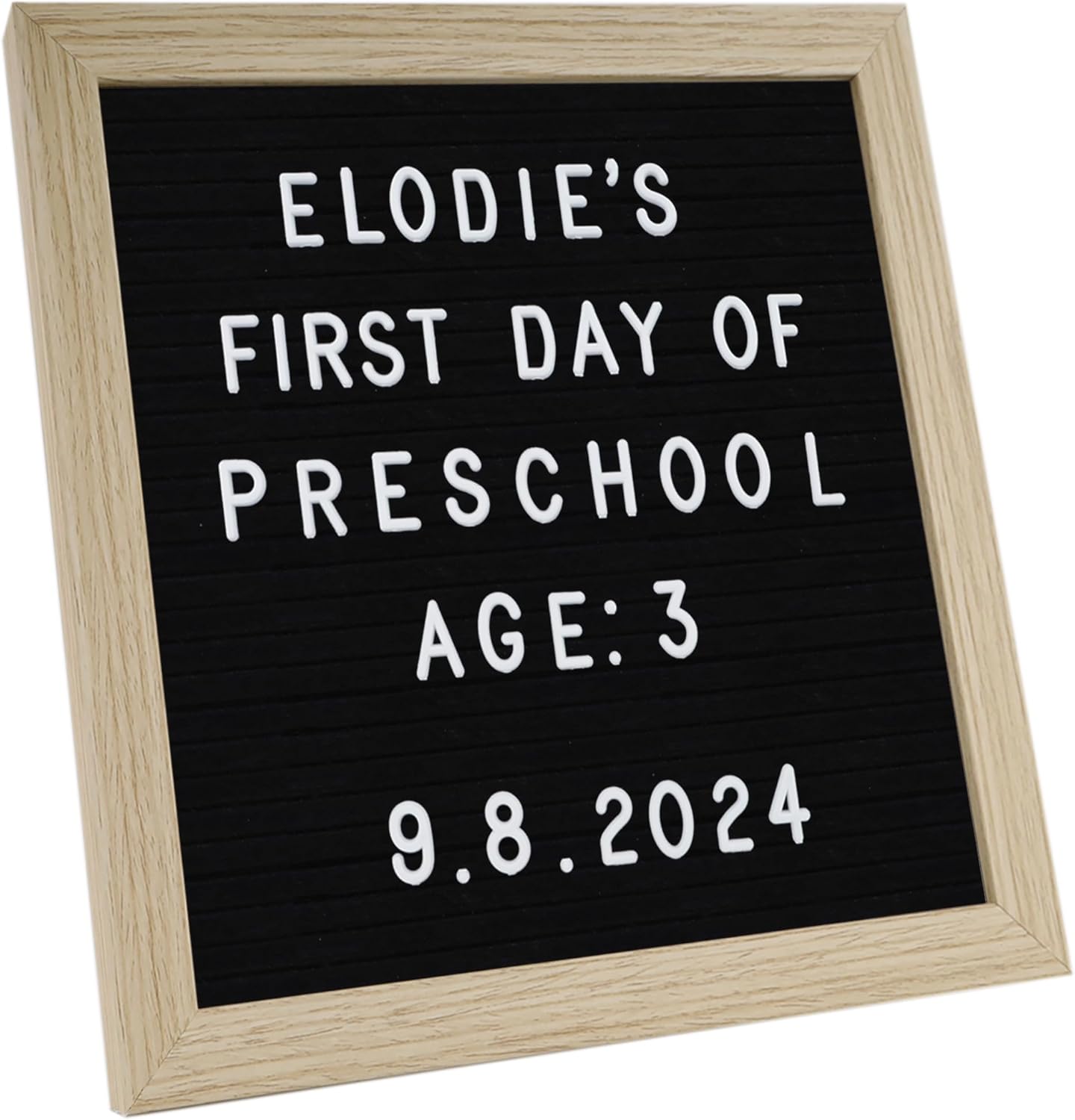 Felt Letter Board – 10x10in, Includes 336 Letters, Symbols & Emojis – Changeable Word Board for Home, Office, Baby Showers & Events