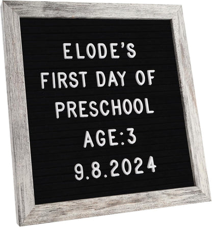Felt Letter Board – 10x10in, Includes 336 Letters, Symbols & Emojis – Changeable Word Board for Home, Office, Baby Showers & Events